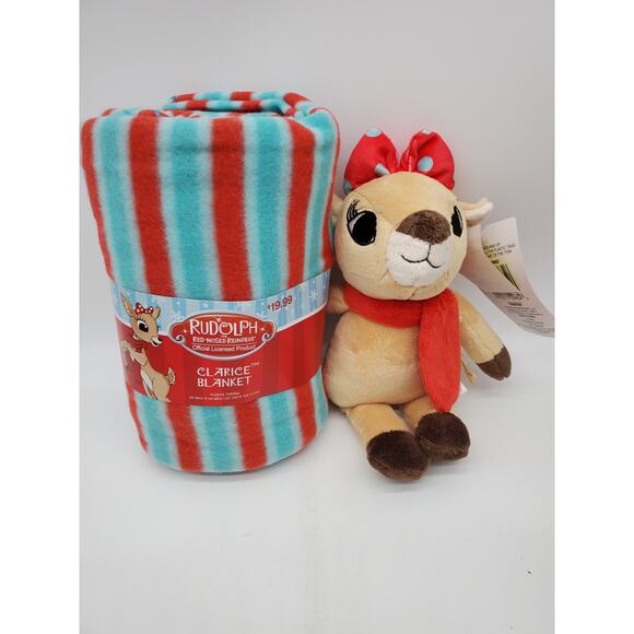 Clarice Plush and Blanket - 9" Rudolph the Red Nosed Reindeer - Picture 1 of 4